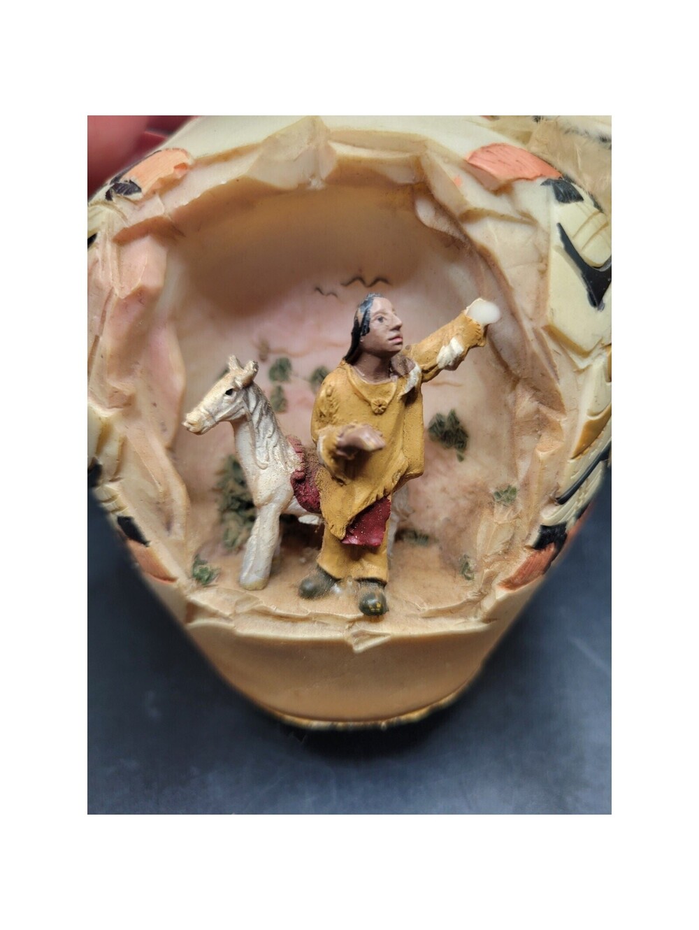 Southwestern Reflections Vase 4.5" Native American Horse - Picture 5 of 7
